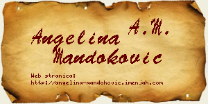 Angelina Mandoković vizit kartica